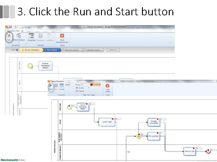 3. Click the Run and Start button 41 