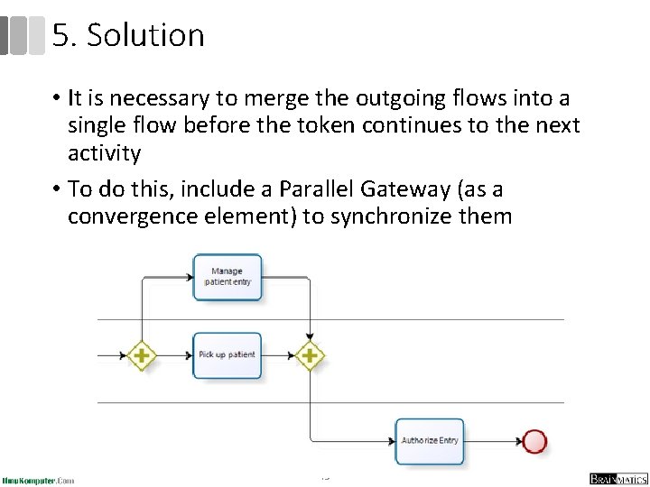 5. Solution • It is necessary to merge the outgoing flows into a single