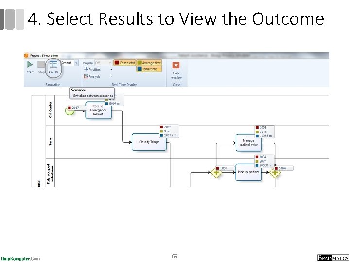 4. Select Results to View the Outcome 69 