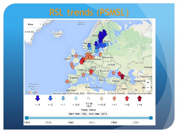 RSL trends (PSMSL) 