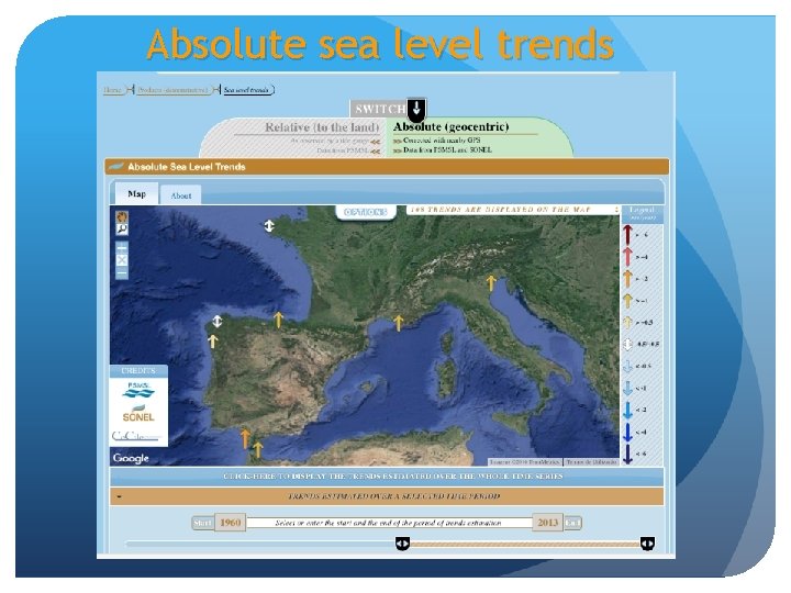 Absolute sea level trends 