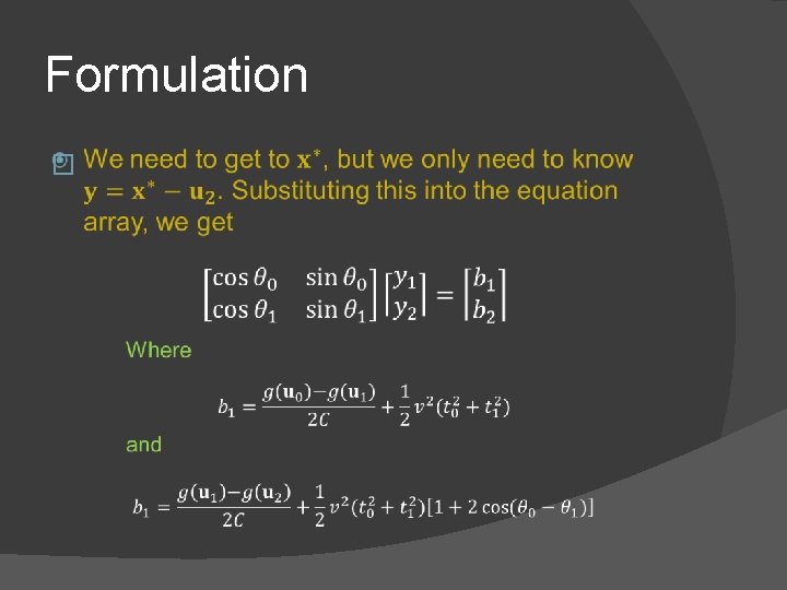 Formulation � 