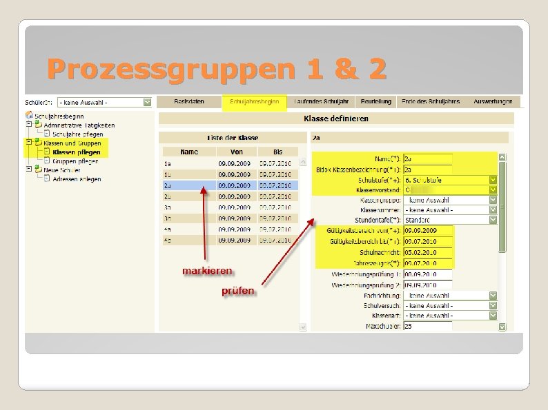 Prozessgruppen 1 & 2 