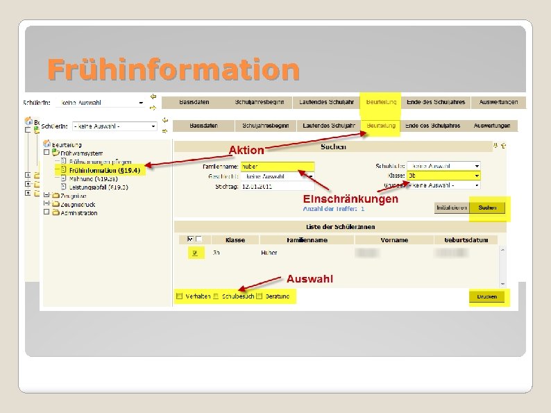 Frühinformation 