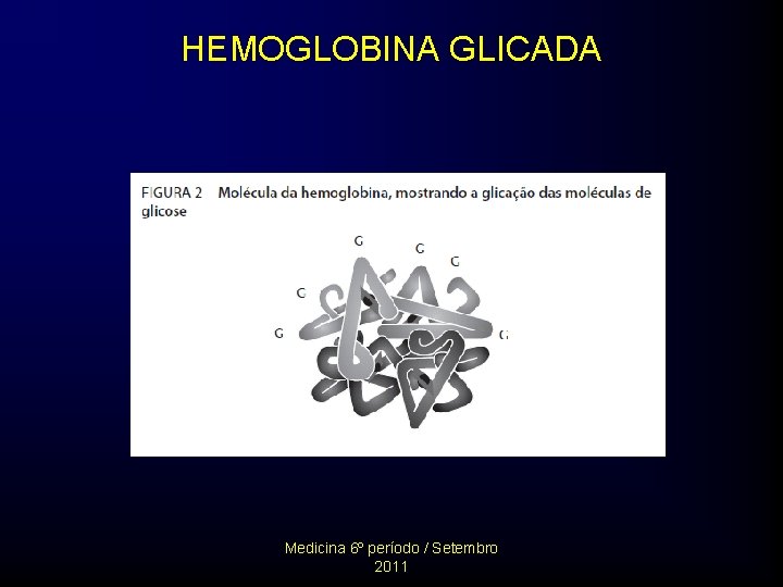 HEMOGLOBINA GLICADA Medicina 6º período / Setembro 2011 