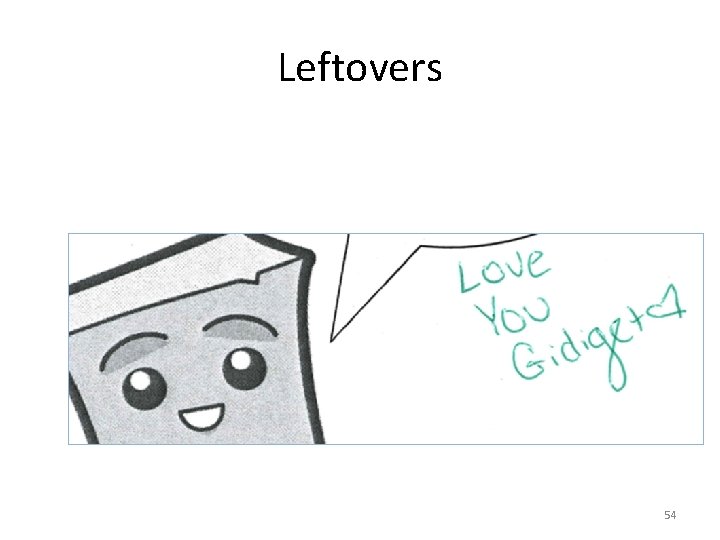 Leftovers 54 
