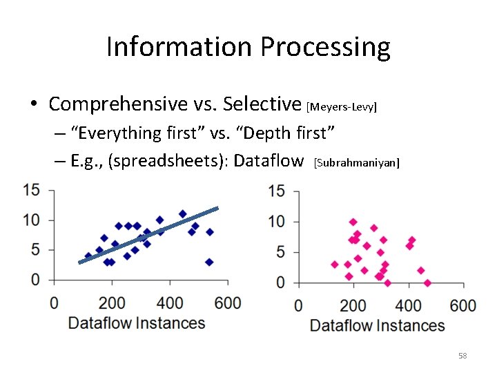Information Processing • Comprehensive vs. Selective [Meyers-Levy] – “Everything first” vs. “Depth first” –