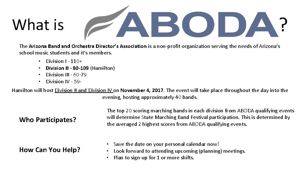 ? What is The Arizona Band Orchestra Director’s Association is a non-profit organization serving