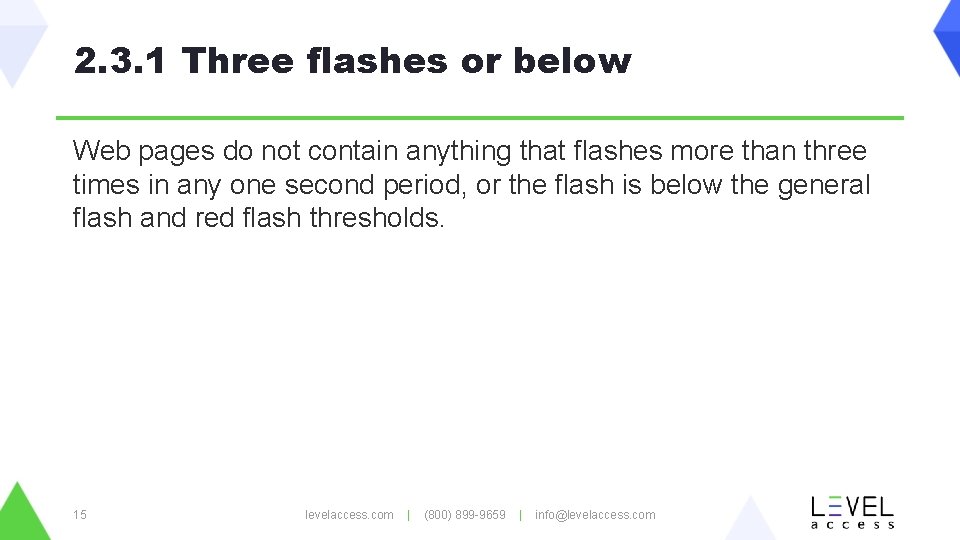 2. 3. 1 Three flashes or below Web pages do not contain anything that