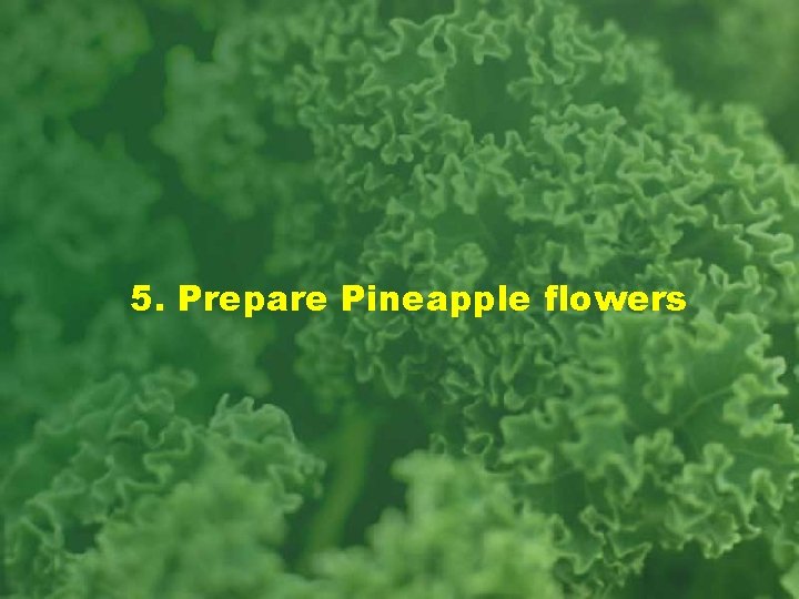 5. Prepare Pineapple flowers 