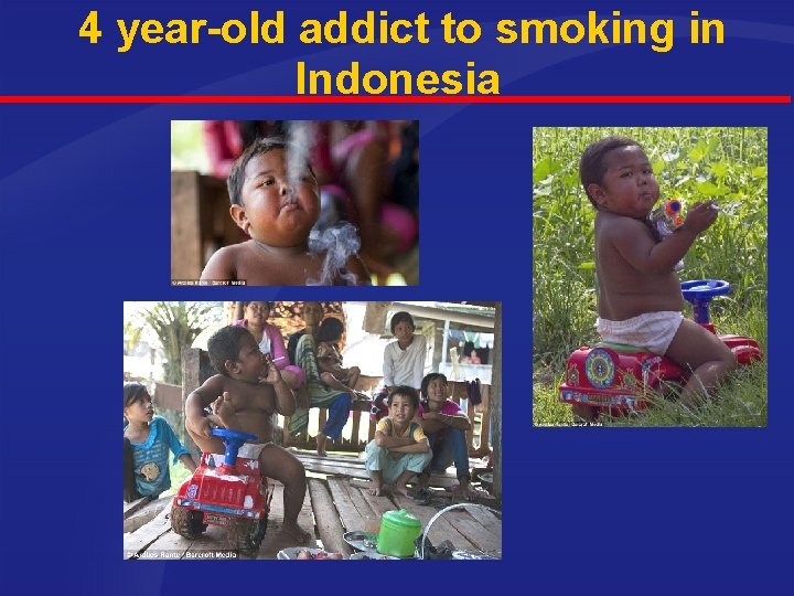 4 year-old addict to smoking in Indonesia 