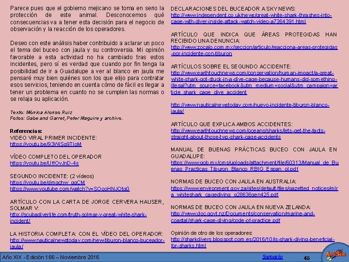 Parece pues que el gobierno mejicano se toma en serio la DECLARACIONES DEL BUCEADOR