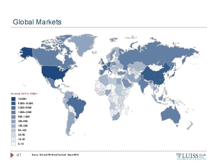 Global Markets Nominal GDP in US$bn 10, 000+ 5, 000– 10, 000 2, 000–