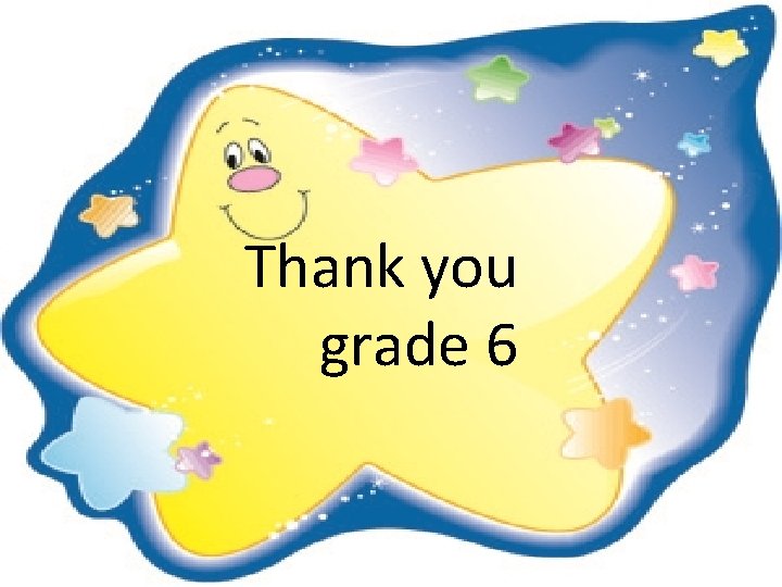Thank you grade 6 