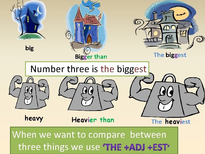big Bigger than The biggest Number three is the biggest heavy Heavier than The