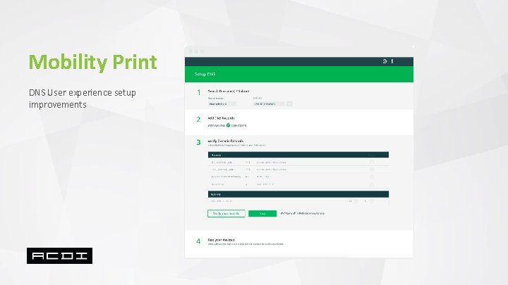 Mobility Print DNS User experience setup improvements 