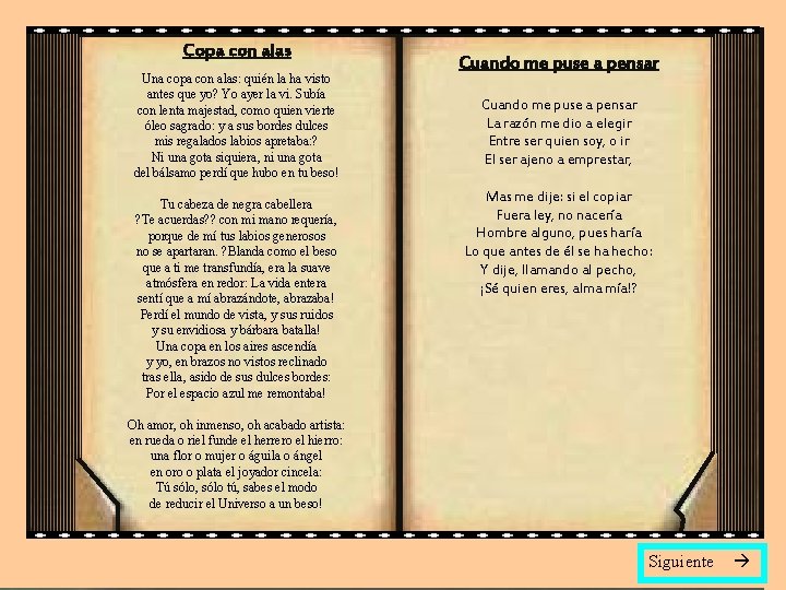 Copa con alas Una copa con alas: quién la ha visto antes que yo?