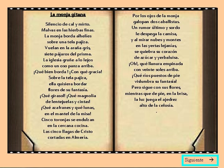 La monja gitana Silencio de cal y mirto. Malvas en las hierbas finas. La