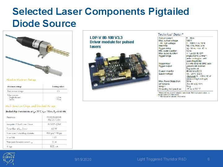 Selected Laser Components Pigtailed Diode Source LDP-V 80 -100 V 3. 3 Driver module