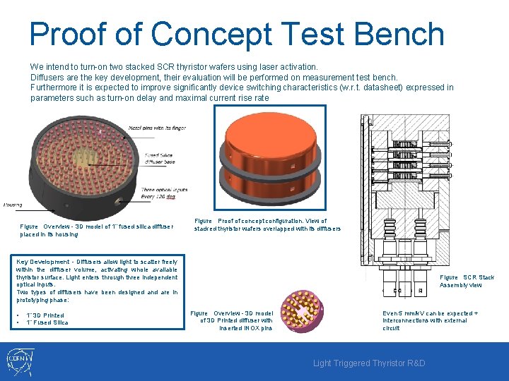 Proof of Concept Test Bench We intend to turn-on two stacked SCR thyristor wafers