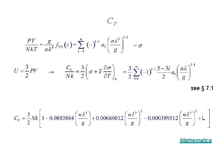 CV see § 7. 1 Mathematica 