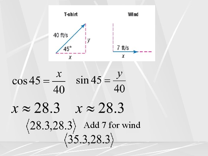 Add 7 for wind 
