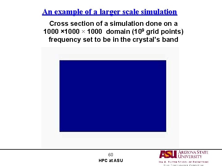 An example of a larger scale simulation Cross section of a simulation done on