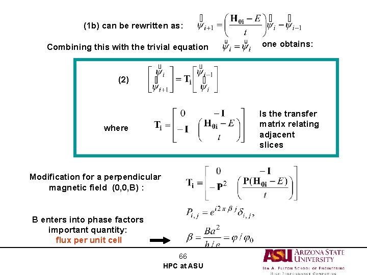 (1 b) can be rewritten as: Combining this with the trivial equation one obtains: