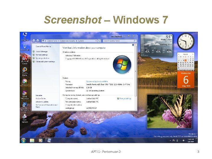 Screenshot – Windows 7 APTI 1 - Pertemuan 2 3 