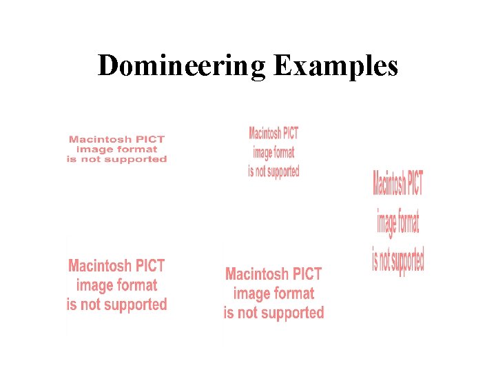 Domineering Examples 