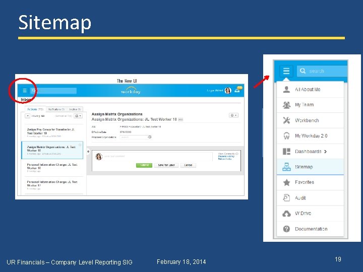 Sitemap Use the gear icon and then add a report UR Financials – Company