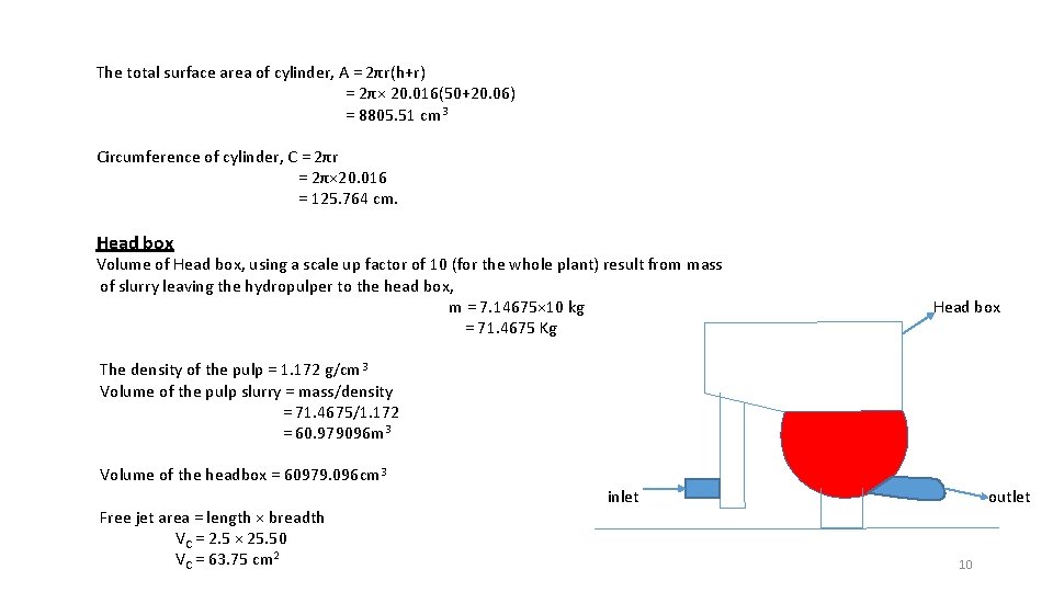 The total surface area of cylinder, A = 2πr(h+r) = 2π× 20. 016(50+20. 06)