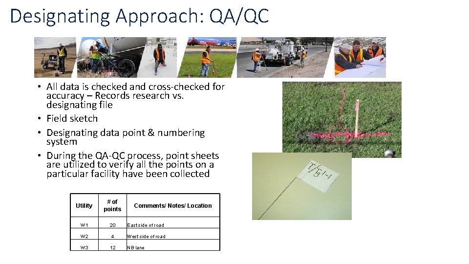 Designating Approach: QA/QC • All data is checked and cross-checked for accuracy – Records Designating Approach: QA/QC • All data is checked and cross-checked for accuracy – Records