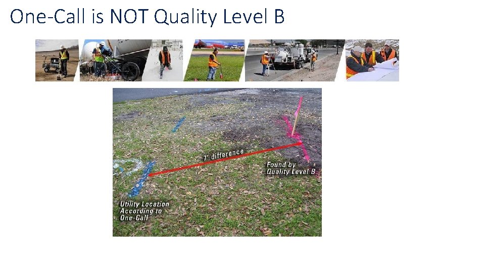 One-Call is NOT Quality Level B One-Call is NOT Quality Level B