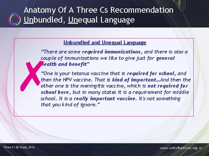 Anatomy Of A Three Cs Recommendation Unbundled, Unequal Language Unbundled and Unequal Language “There