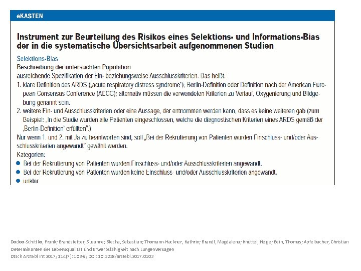 Dodoo-Schittko, Frank; Brandstetter, Susanne; Blecha, Sebastian; Thomann-Hackner, Kathrin; Brandl, Magdalena; Knüttel, Helge; Bein, Thomas;