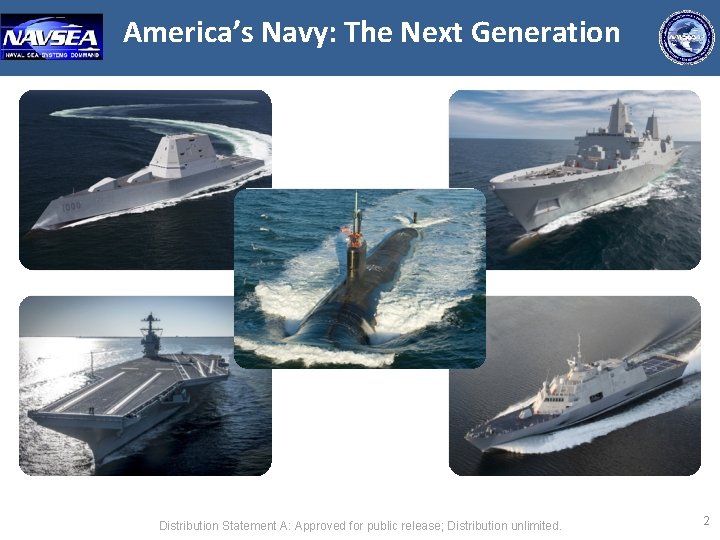 America’s Navy: The Next Generation Distribution Statement A: Approved for public release; Distribution unlimited.