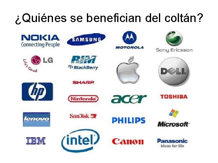 ¿Quiénes se benefician del coltán? 