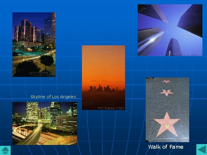 Skyline of Los Angeles Walk of Fame 