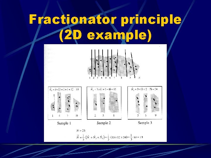 Fractionator principle (2 D example) 