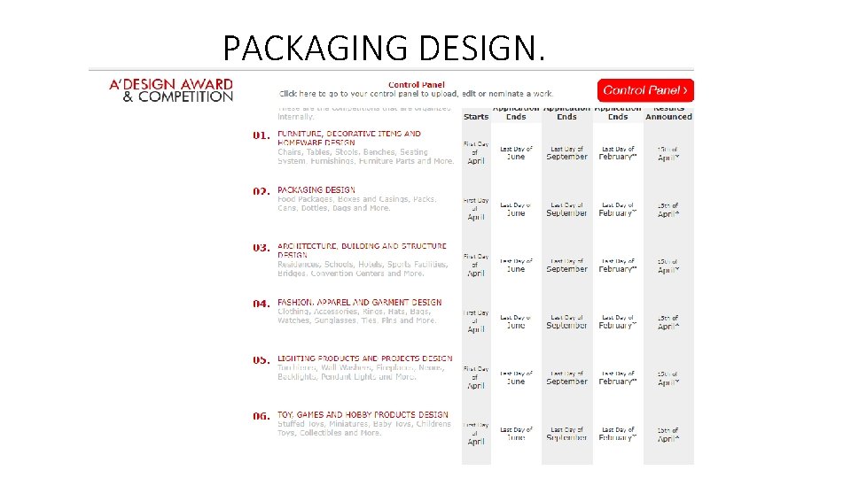 PACKAGING DESIGN. 