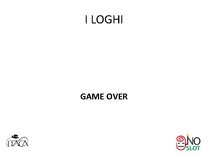 I LOGHI GAME OVER 