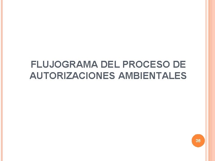 FLUJOGRAMA DEL PROCESO DE AUTORIZACIONES AMBIENTALES 35 