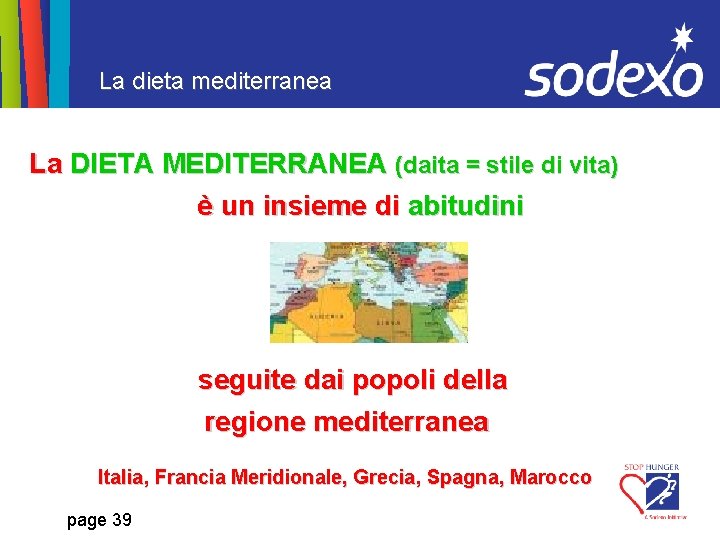 La dieta mediterranea La DIETA MEDITERRANEA (daita = stile di vita) è un insieme