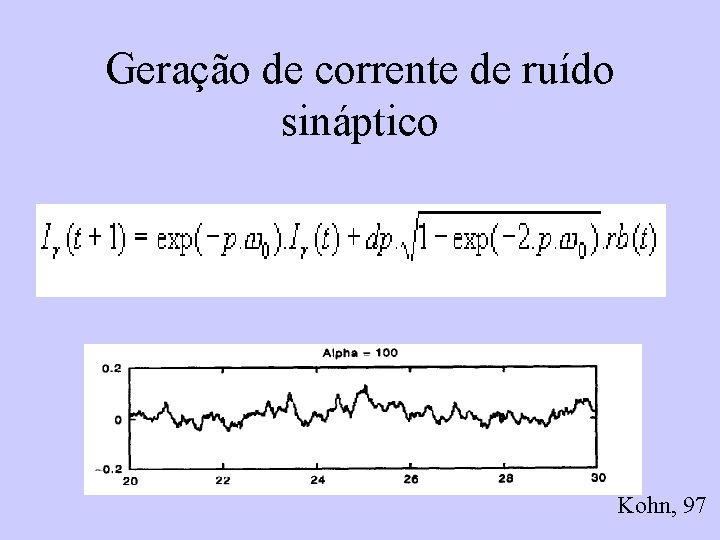 Geração de corrente de ruído sináptico Kohn, 97 