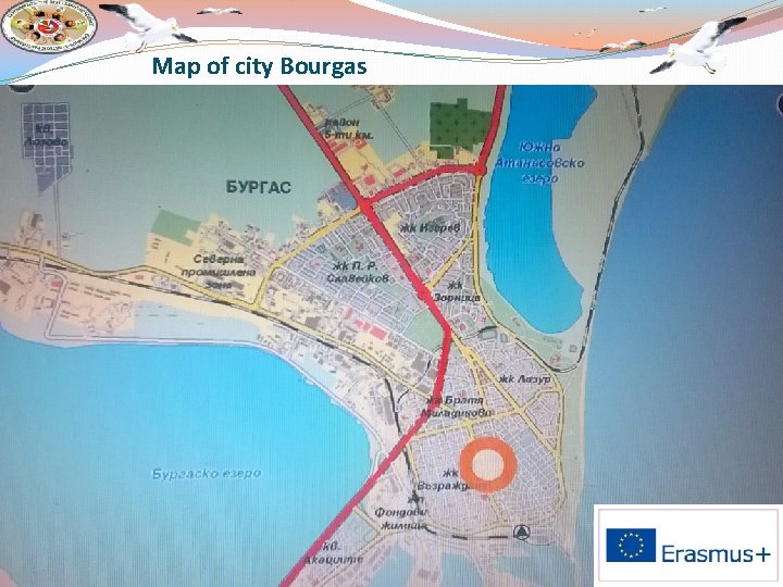 Map of city Bourgas 