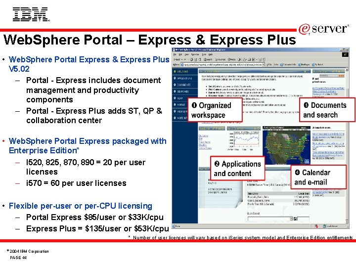 Web. Sphere Portal – Express & Express Plus • Web. Sphere Portal Express &