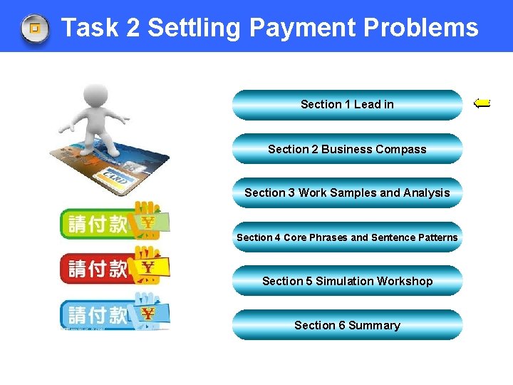 Task 2 Settling Payment Problems Section 1 Lead in Section 2 Business Compass Section