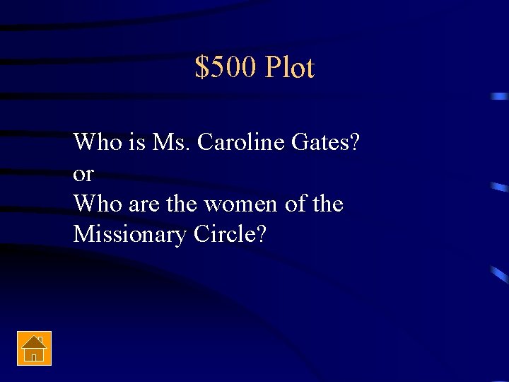 $500 Plot Who is Ms. Caroline Gates? or Who are the women of the