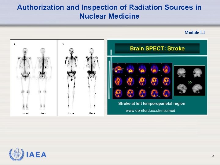 Authorization and Inspection of Radiation Sources in Nuclear Medicine Module 1. 1 5 